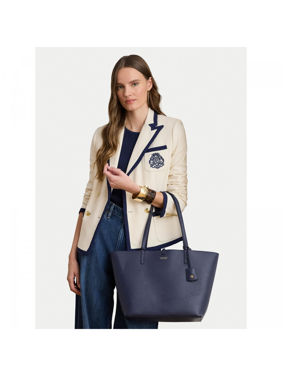 Kabelka LAUREN RALPH LAUREN 431795329077 Tmavomodrá